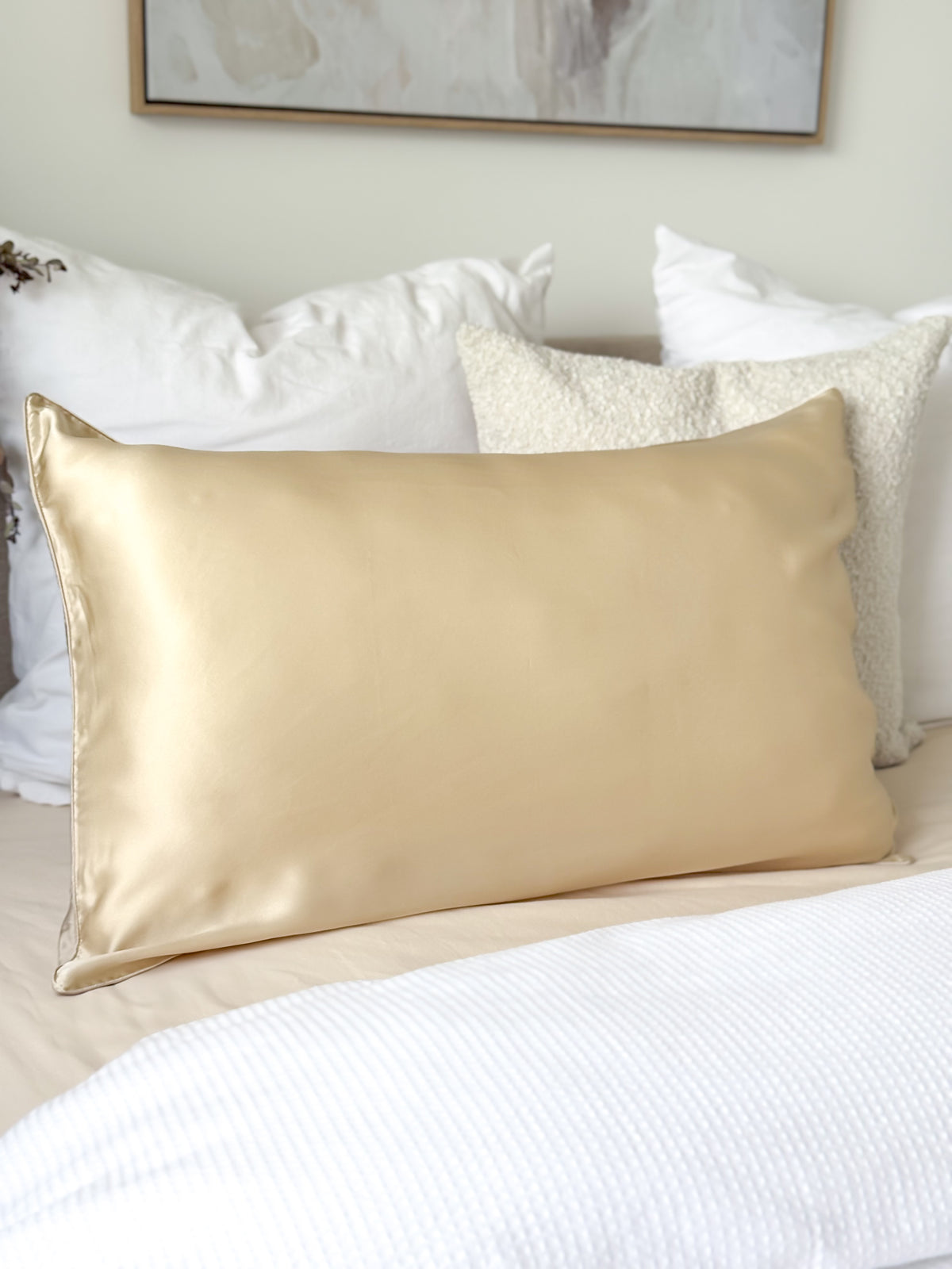 100% Silk Pillow Cases with Cotton Underside