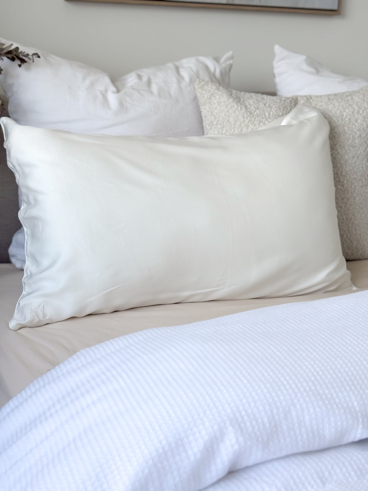 100% Silk Pillow Cases with Cotton Underside