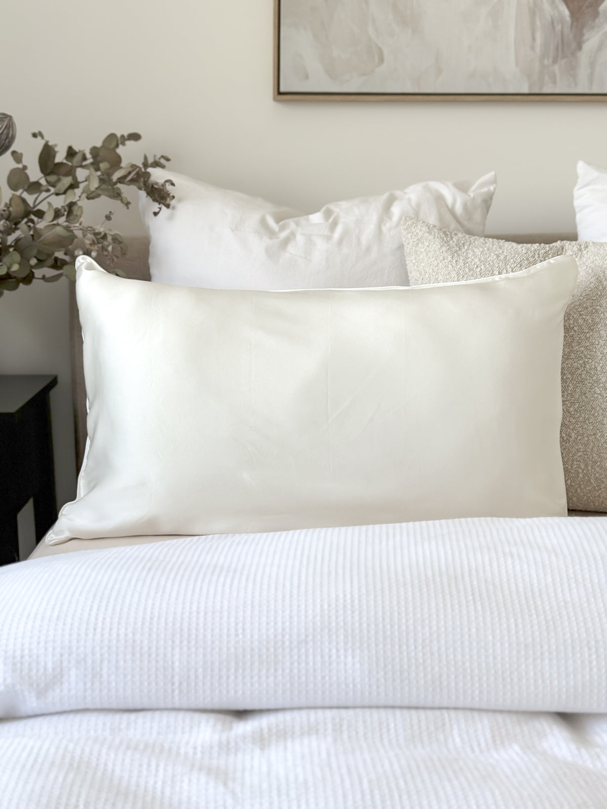 100% Silk Pillow Cases with Cotton Underside