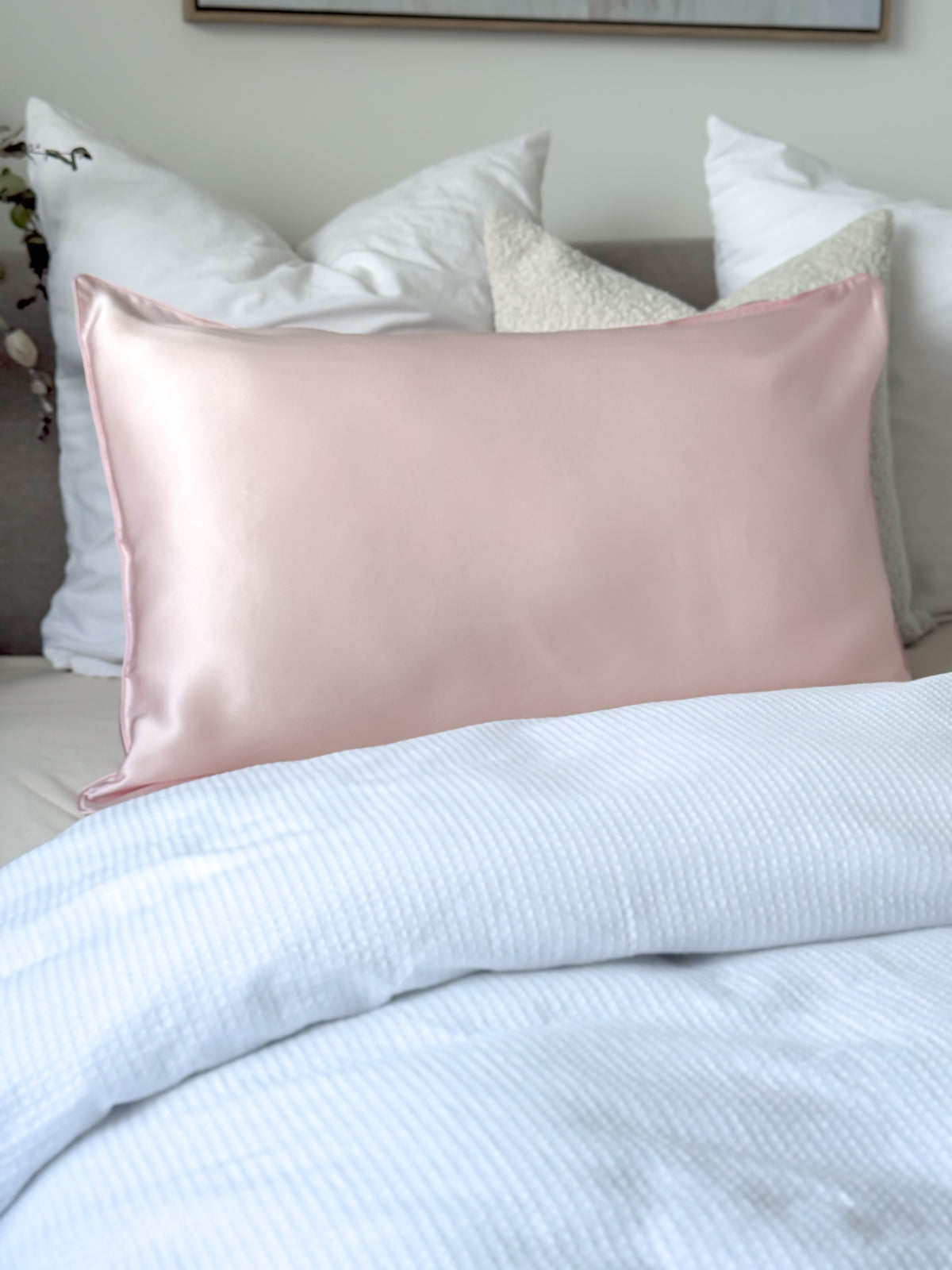 100% Silk Pillow Cases with Cotton Underside