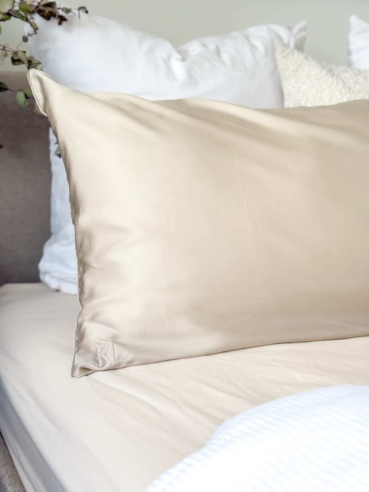 100% Silk Pillow Cases with Cotton Underside