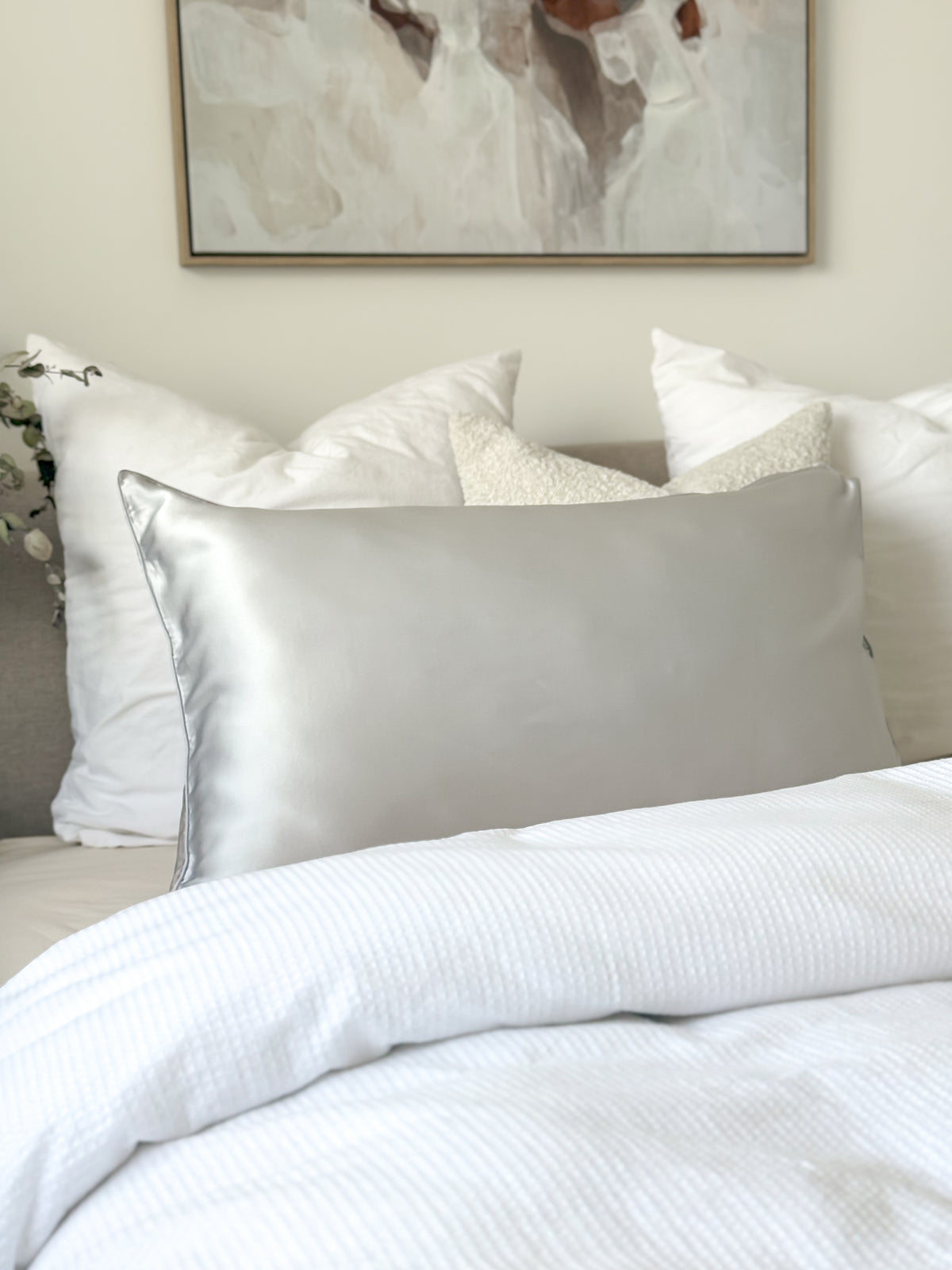 100% Silk Pillow Cases with Cotton Underside