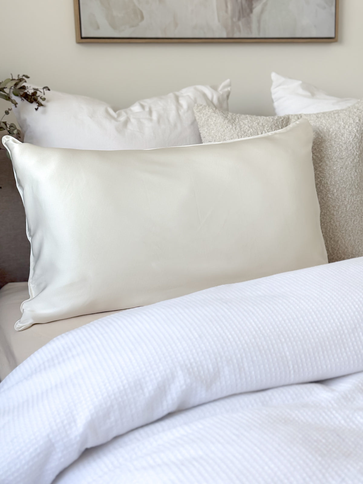 100% Silk Pillow Cases with Cotton Underside