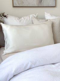 100% Silk Pillow Cases with Cotton Underside