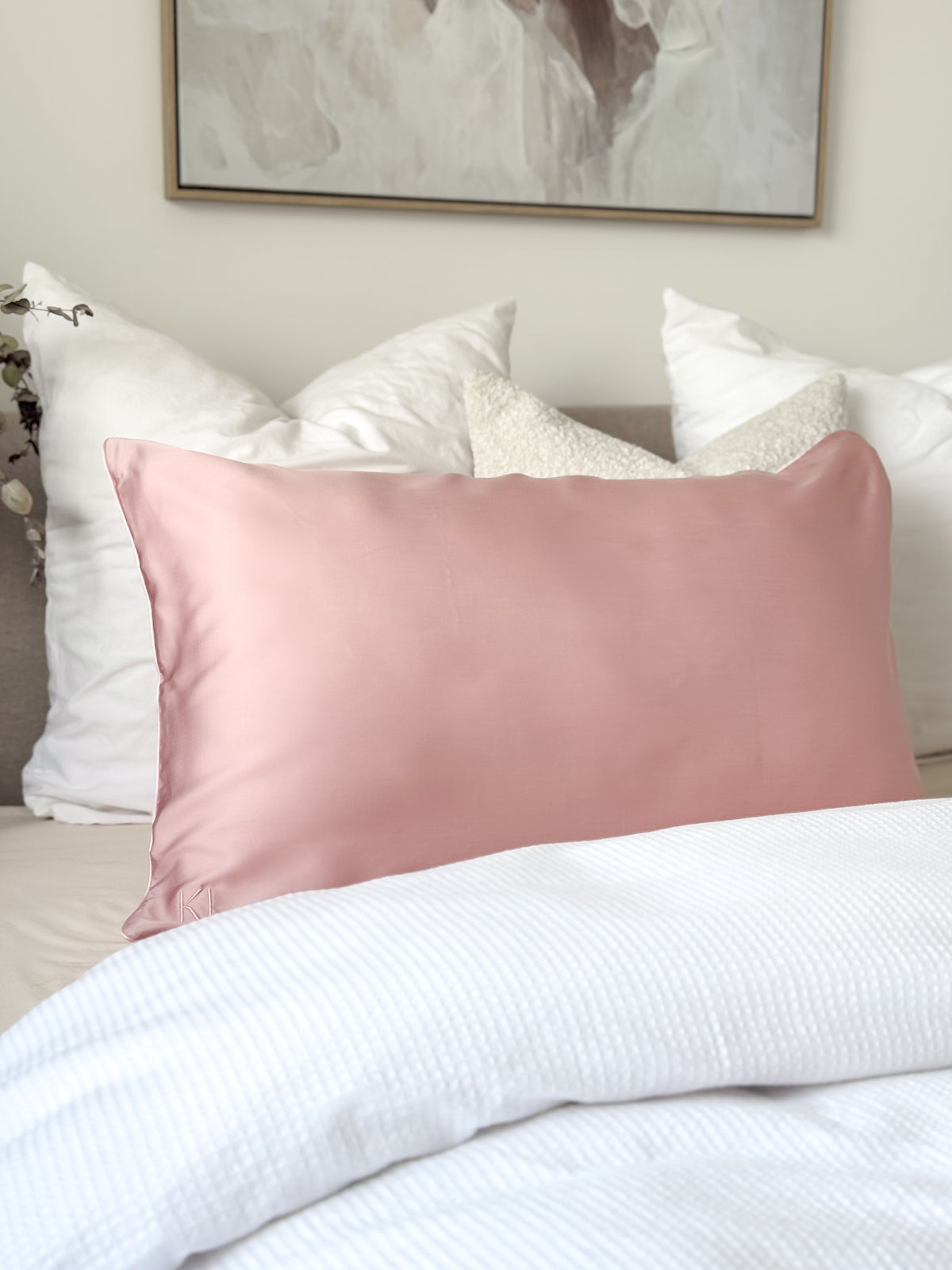 100% Silk Pillow Cases with Cotton Underside